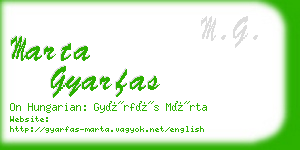 marta gyarfas business card